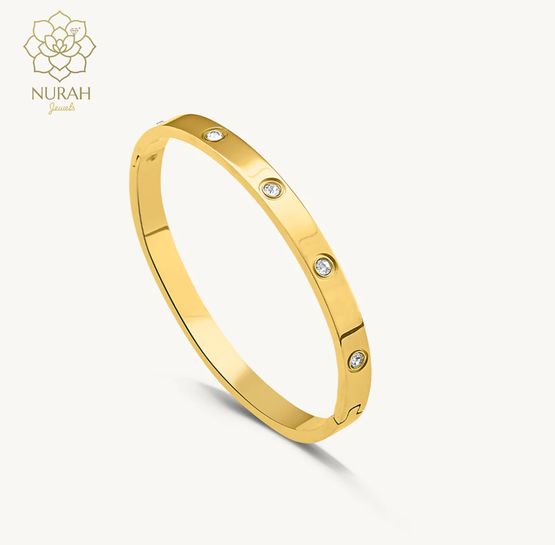 Crystal Love Bangle Bracelet