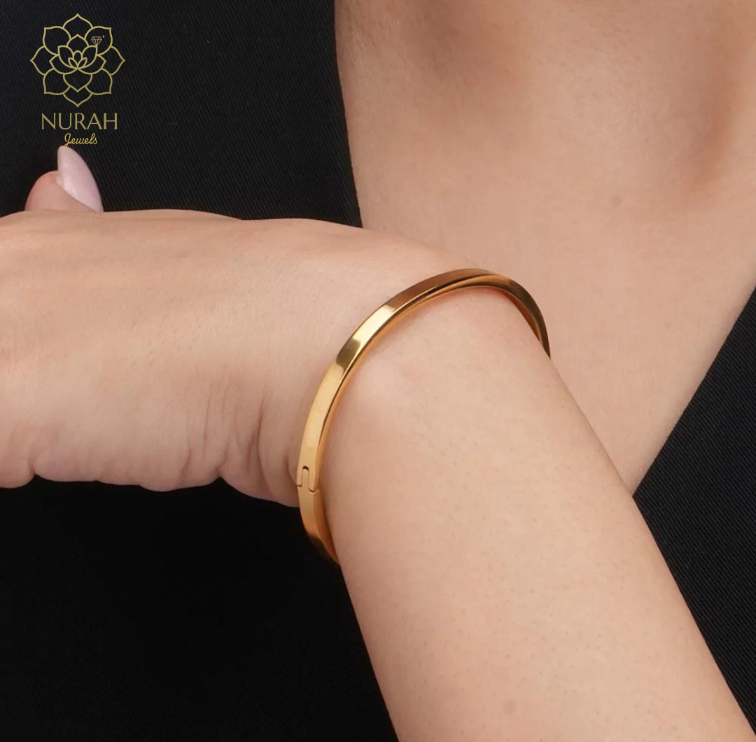 Plain Stackable Cuff Bangle Bracelet