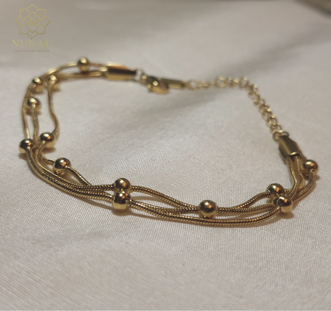 Golden Beads Bracelet