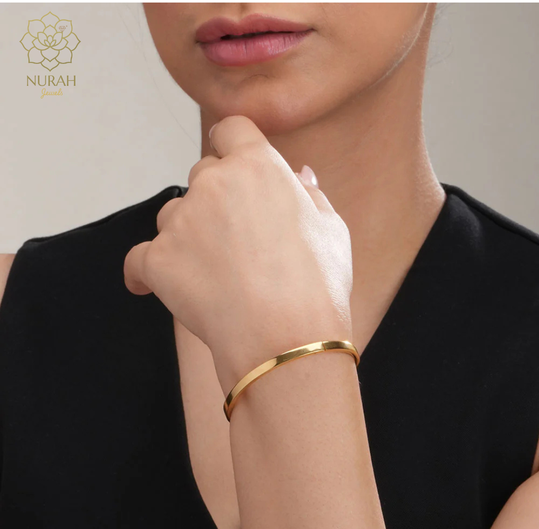 Plain Stackable Cuff Bangle Bracelet