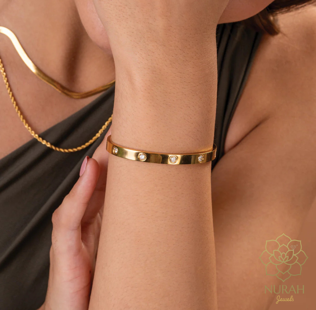 Crystal Love Bangle Bracelet