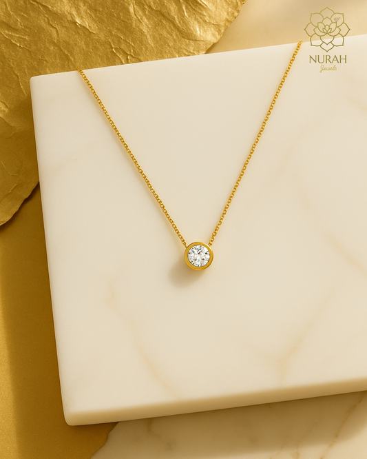 Basic Solitaire Pendant With Studs