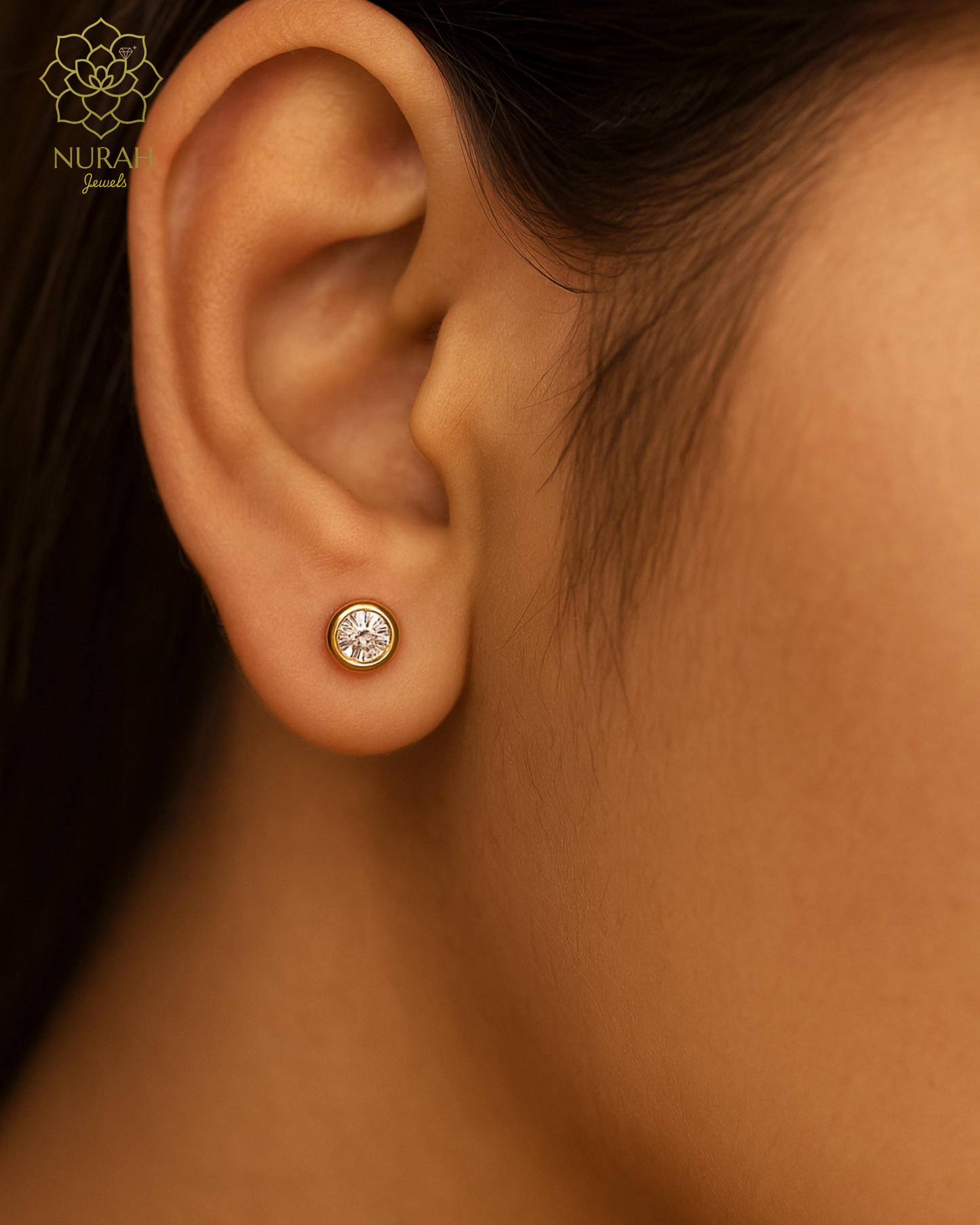 Basic Solitaire Pendant With Studs
