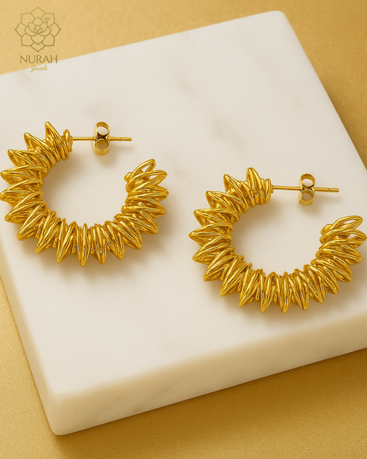 Irregular Vintage Coil Earrings